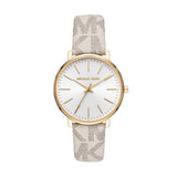 Michael Kors Pyper Leather Logo Watch