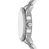 Mini Bryant Pave Logo Silver-Tone Watch MK7542