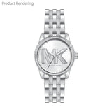 Mini Bryant Pave Logo Silver-Tone Watch MK7542