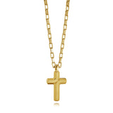 Mini Brushed Cross Pendant