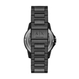 Moonphase Multifunction Black Stainless Steel Watch