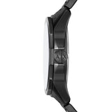 Moonphase Multifunction Black Stainless Steel Watch