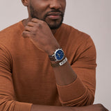 Neutra Chronograph Brown Leather Watch and Bracelet Box Set