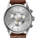 Nixon Sentry Chrono Leather Watch