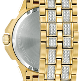 Octava Men's Gold Pave Dial Crystal Watch 98C126
