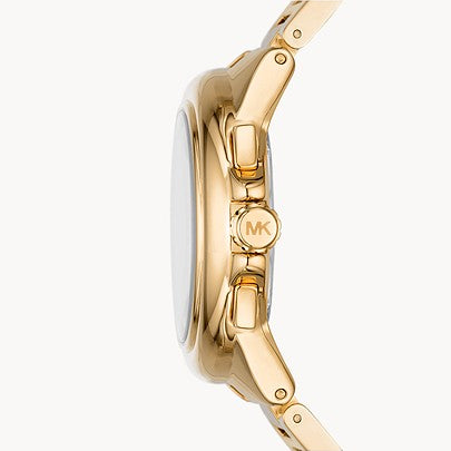 Oversized Camille Chronograph Gold Tone Watch MK7270