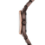 Petite Lexington Pave Espresso-Tone Watch MK4844