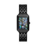 Raquel Three-Hand Date Black Stainless Steel Watch