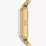 Raquel Three-Hand Date Gold-Tone Watch