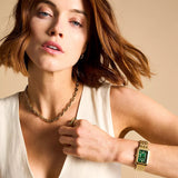 Raquel Three-Hand Date Gold-Tone Watch