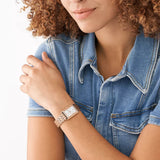 Raquel Three-Hand Date Rose Gold-Tone Stainless Steel