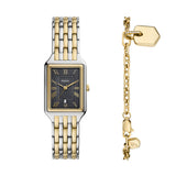 Raquel Three-Hand Date Two-Tone Stainless Steel Watch and Bracelet Set ES5376