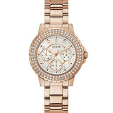 Rose Gold-Tone and Rhinestone Multifunction Watch