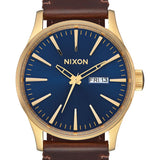 Sentry Leather Polished Gold / Navy