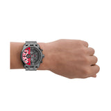 Split Chronograph Gunmetal Stainless Steel Watch