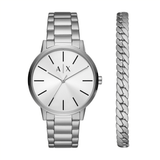 Stainless Steel Watch & Bracelet Set
