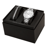 Stainless Steel Watch & Bracelet Set
