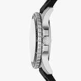 Three-Hand Date Black Silicone Watch