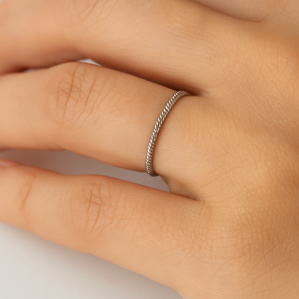 Twisted Ring 14K White Gold