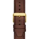 Two-Tone Analog Leather Watch
