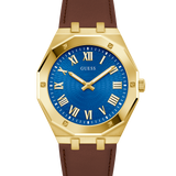 Two-Tone Analog Leather Watch