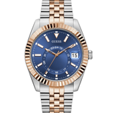 Two-Tone and Blue Analog Watch GW0977G5