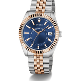Two-Tone and Blue Analog Watch GW0977G5