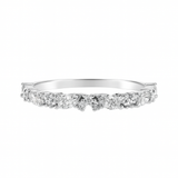T.W. .56 Marquise and Round Array Wedding Band In 14K White Gold
