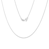 1.3mm Rolo Chain White Gold