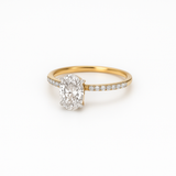 1.80ct Lab Grown Oval-Brilliant Engagement Ring 14K
