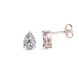 8mm Pear CZ Studs