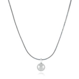 1.6mm Swarovski Pearl Pendant Snake Chain