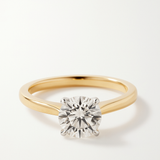 2.02ct Lab Grown Round Brilliant Solitaire Ring In 14K Yellow Gold