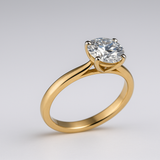 2.02ct Lab Grown Round Brilliant Solitaire Ring In 14K Yellow Gold