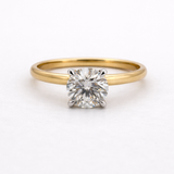 2.02ct Lab Grown Round Brilliant Solitaire Ring In 14K Yellow Gold