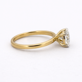 2.02ct Lab Grown Round Brilliant Solitaire Ring In 14K Yellow Gold