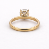 2.02ct Lab Grown Round Brilliant Solitaire Ring In 14K Yellow Gold
