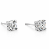 2.16CTW Round Lab Diamond Stud Earrings - 14k White Gold