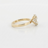 2.62ct Double-Claw Four-Prong Lab Oval Solitaire Engagement Ring