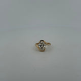 3.02ct Oval Lab Diamond Bezel Bypass Ring - 14k Gold