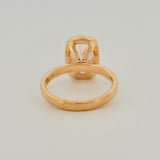 3.75ct Bezel Set Cushion Mixed Cut Lab Diamond Ring