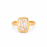3.75ct Bezel Set Cushion Mixed Cut Lab Diamond Ring