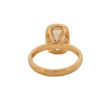 3.75ct Bezel Set Cushion Mixed Cut Lab Diamond Ring