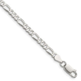 3.8mm Sterling Silver Figaro Chain