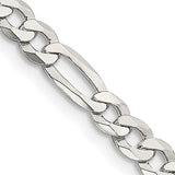 4.6mm Sterling Silver Figaro Chains