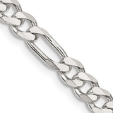 5.5 mm Silver Figaro Chain
