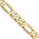 5.8mm 10k Yellow Gold Solid Figaro Chain