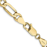 5.8mm 10k Yellow Gold Solid Figaro Chain