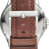 Armani Exchange Three-Hand Date Brown Leather Watch AX2133