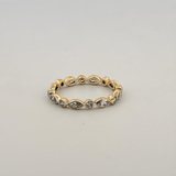.78ct Marquise & Round Brilliant Lab Diamond Array Band 14Ky